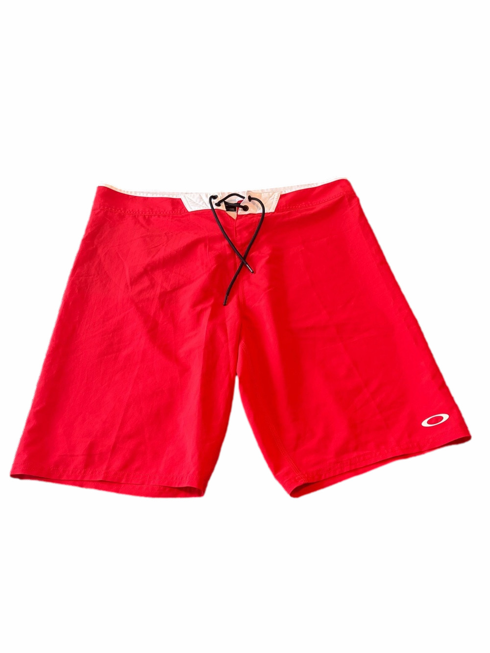 Oakley Men’s Red Swim Shorts with Lace-Up Waist Size 36